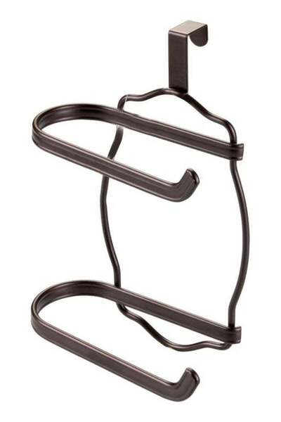 Generic InterDesign InterDesign York Lyra Over Tank Toilet Paper Holder â€“ 2 Roll Storage for Bathroom, Br