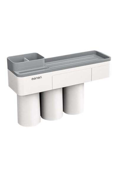 Generic Wall Mounted Toothbrush Holder White 8.66x3.93x3.93inch