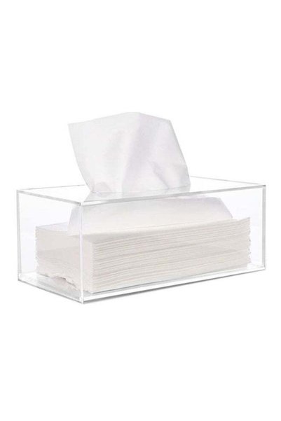 Generic Clear Acrylic Tissue Box Clear 22.5x12x9cm