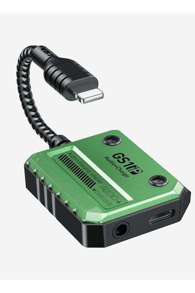 PLEXTONE محول بليكستون GS1ip عدد 2 في1 لايتنينج إلى 3.5مم + شحن سريع PD 30W، صوت عالي الدقة