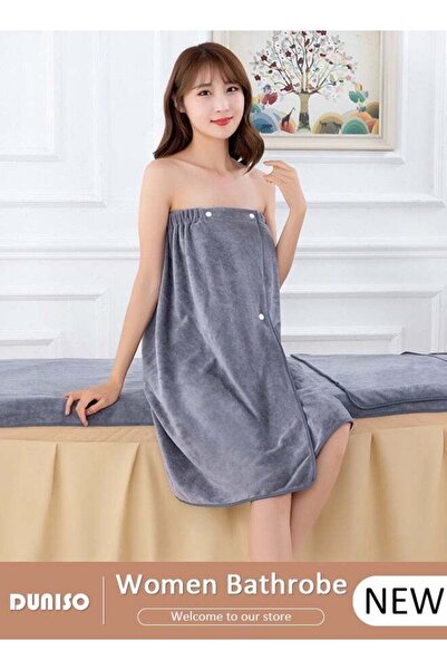 Generic DUNISO Women's Bath Wrap Towel Spa Robe Adjustable Sauna Towels Wearable Body Wrap Towel Water Abso