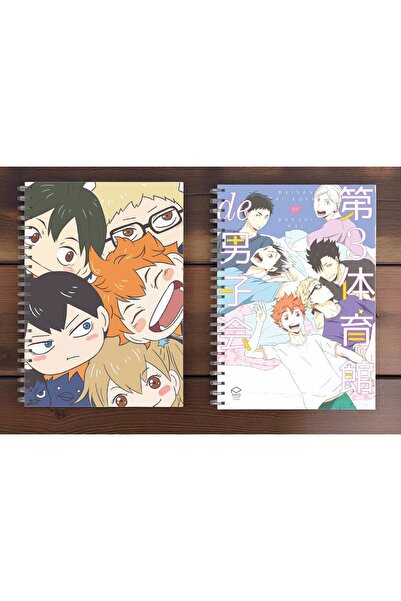 nihonwosekai 2 Pcs Haikyu Anime Spiral Notebook A5 Size 50 Sheets