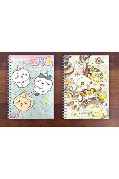 nihonwosekai 2 Pcs Chiikawa Anime Spiral Notebook A5 Size 50 Sheets