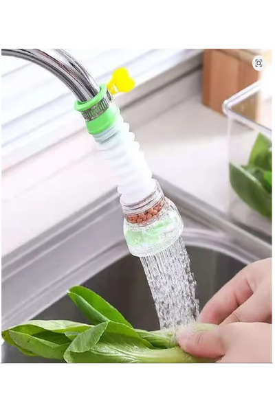 nelerbulurum 5 رؤوس صنبور موفرة للمياه – 360 °   جهاز دوار مع فلتر ومانع للتكلس