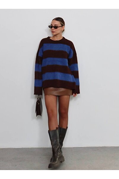 MAXXANA Pulover din tricotat de mătase oversize în două culori