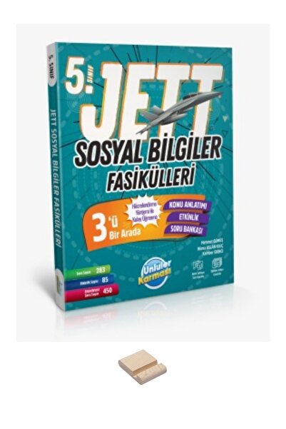 Ünlüler Karması 5. Sınıf Jett Sosyal Bilgiler Fasikülleri ve Telefon Standı