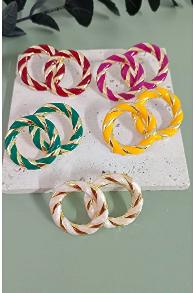 mos&more Cream Hoop Light Stylish Earring Set