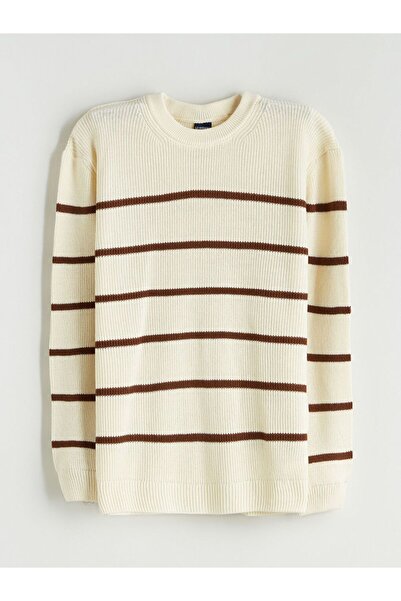 LC Waikiki LCW Детски велосипеден пуловер с ленти на врата за момчета