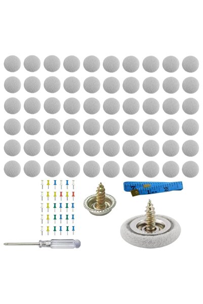 OEMTOOLS Kit Pentru Reparare Tapiterie Plafon Auto Profesional, 60 Buc Capse Gri