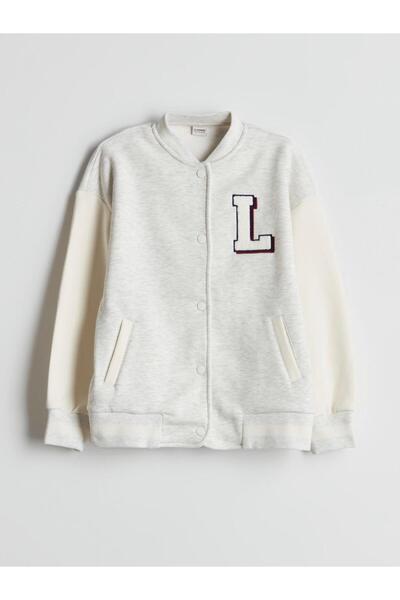 LC Waikiki Lcw Kids Los Angeles Printed Girl's Varsity Jacket