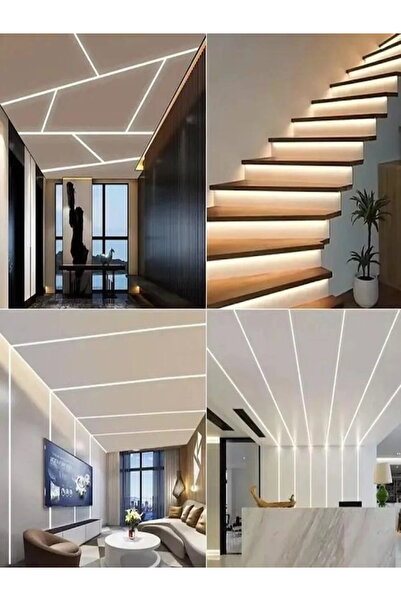 Nerfa 10m Flexible LED Strip Light with 200W Adapter, 24V, Off White 4000K