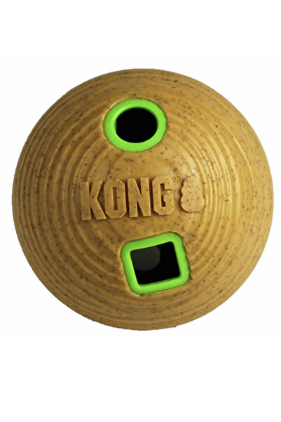 Kong Bamboo Feeder Top Köpekler için Ödül Maması Dağıtma Oyuncağı Medium