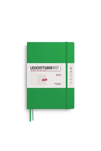 Leuchtturm1917 تابلت بوي (B5) مخطط لمدة 12 شهرًا ودفتر ملاحظات (مسطر) 2026 غل...
