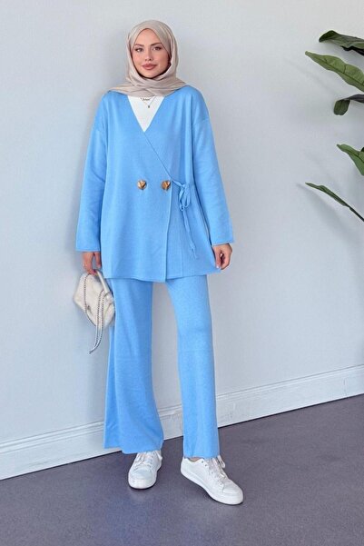 Şulemoda Giyim Lyon Merserize Takım Mavi