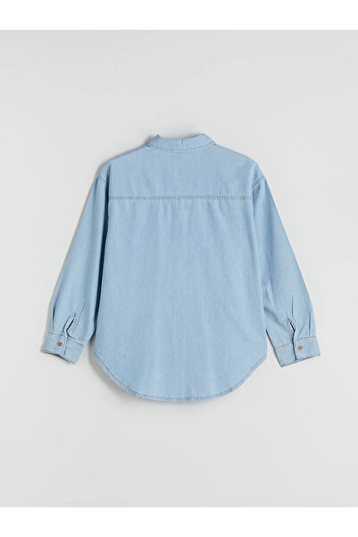 LC Waikiki Cep Detaylı Kadın Jean Gömlek