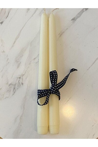 Dekordan House 2'li Şamdan Mumu (Konik) 25cm