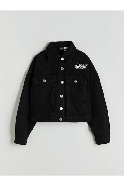 LC Waikiki Printed Girl's Jean Jacket