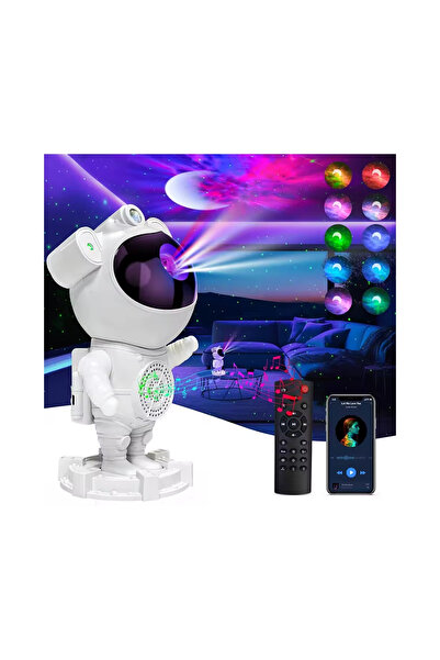 layfhex Sesli Astronot Galaksi Kumandalı Gece Tavan Lambası Samanyolu Projeksiyon Işığı