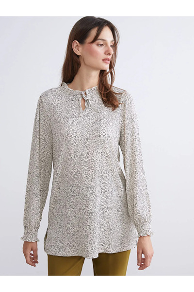 LC Waikiki Tied Neck Polka Dot Women's Tunic