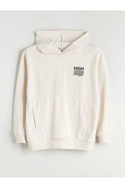 LC Waikiki Lcw Kids Hooded Printed Boys Sweatshirt