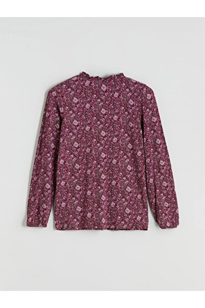 LC Waikiki Tie-Up Collar Patterned Blouse
