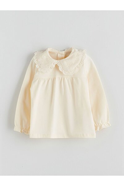 LC Waikiki Lcw Baby Bebe Collar Baby Girl Sweatshirt and Leggings 2 Pcs