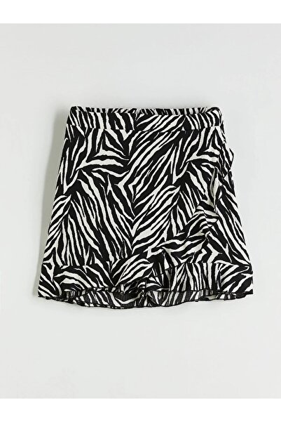 LC Waikiki Textured Women's Shorts Skirt with Elastic Waist