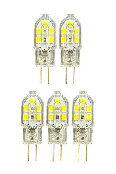 Avarson (5 Adet) Osaka 2W Beyaz Işık (6500K) G4 Duylu (İğne Bacak) Led Kapsül Ampul