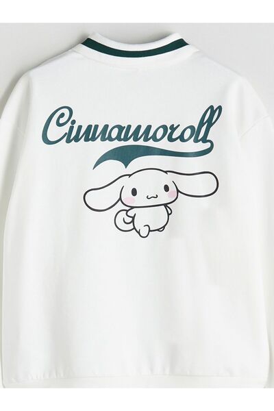 LC Waikiki LCW Kids Polo Yaka Cinnamoroll Baskılı Kız Çocuk Sweatshirt