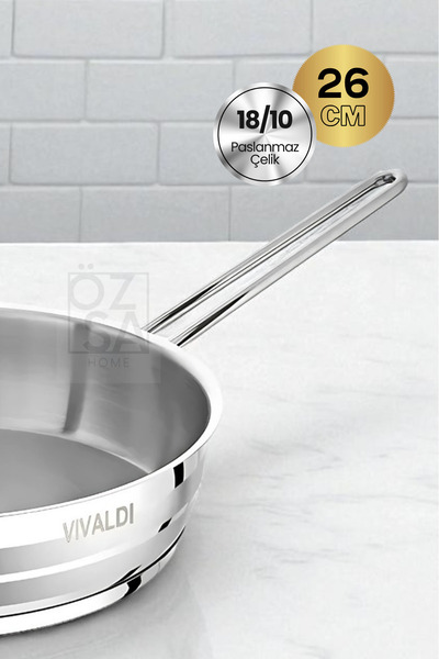 ÖzSa Home Vivaldi Aster 18/10 Stainless Steel Pan 26cm
