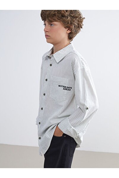 LC Waikiki Cămașă pentru băieți cu dungi LCW Kids