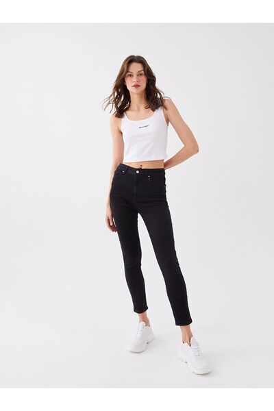 LC Waikiki Yüksek Bel Slim Mom Kadın Jean Pantolon