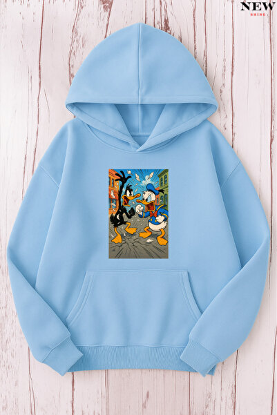 New Shine Суитшърт с принт на патица