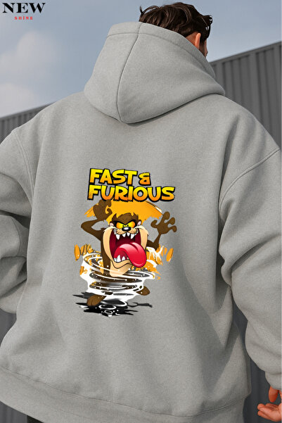 New Shine سويت شيرت مطبوع عليه Fast Furious