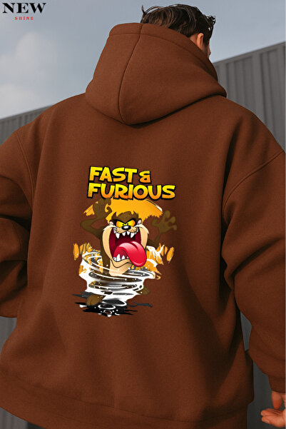 New Shine سويت شيرت مطبوع عليه Fast Furious