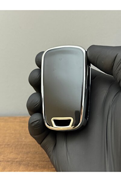 Luxe Aksesuarr Pentru Opel Astraj Insignia Vauxhall -Chevrolet Cruze Husă de protecție pentru chei din silicon cu 3 butoane, negru argintiu