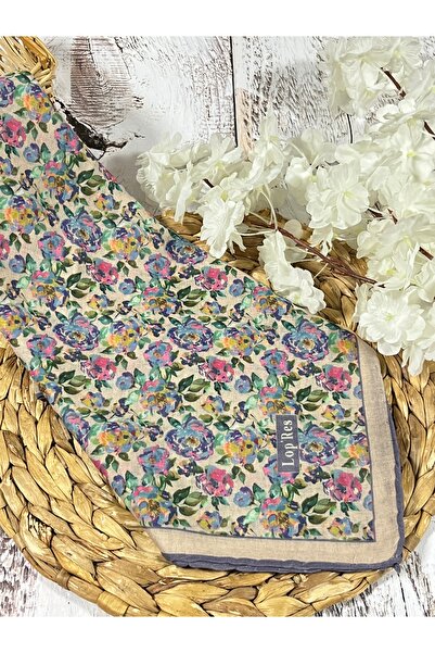 Aydmr Aksesuar Lopres Çiçek Desen Pamuk Soft Eşarp 50019