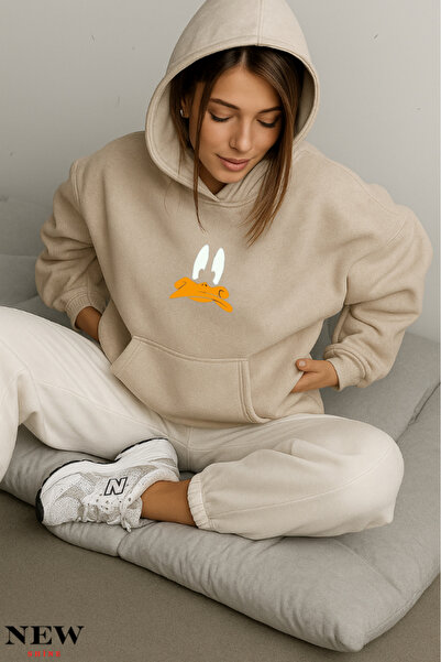 New Shine Hanorac cu imprimeu de rață