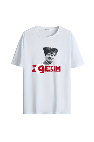 Gölge Store تي شيرت أتاتورك الوطني ليوم 29 أكتوبر للجنسين