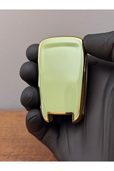 Luxe Aksesuarr Husă de protecție pentru chei din silicon cu 2 butoane pentru Opel Astraj Insignia Vauxhall -Chevrolet Cruze - Aur verde