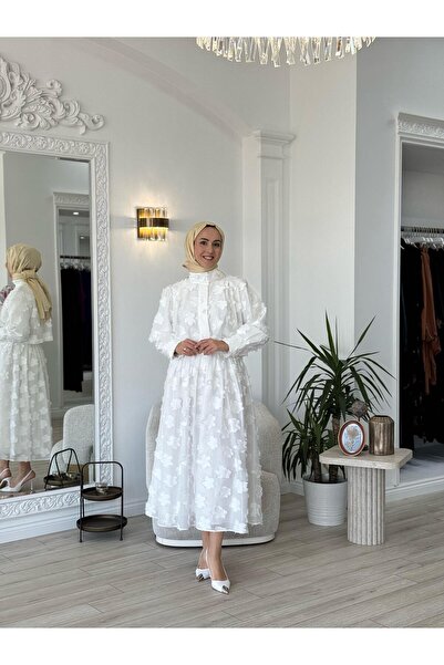 KAHMA COLLECTİON Kahma Ceketli Beyaz Takım 25y25160