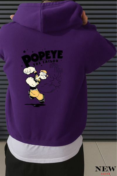 New Shine سويت شيرت مطبوع عليه بوباي