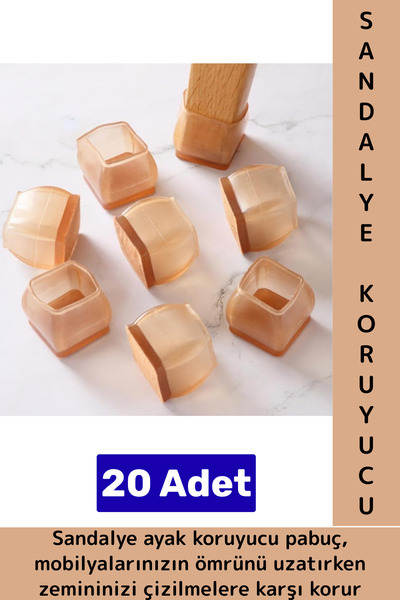 Wintoup Furniture Chair Parquet Floor Scratch Noise Preventing Rubber Chair Leg Protector Cap 20 Pcs