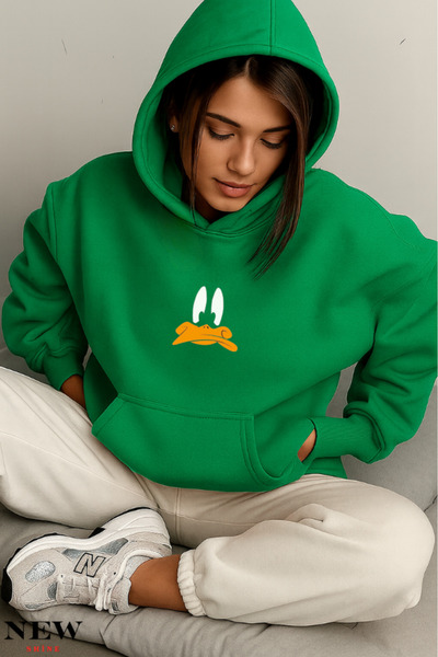 New Shine Суитшърт с принт на патица