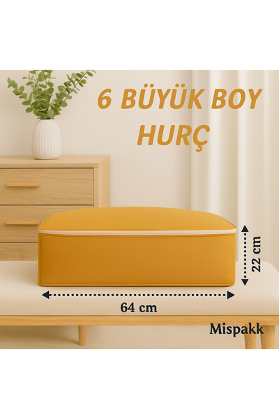 MİSPAKK سرير بني كبير الحجم مكون من 6 قطع مع صندوق تخزين متعدد الأغراض أسفل ا...