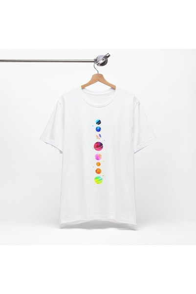 Tubinyoo Planets Patterned Unisex Oversize T-Shirt
