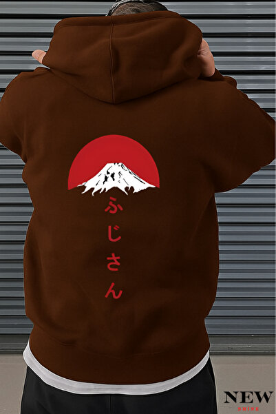 New Shine Φούτερ με στάμπα με ιαπωνικά γράμματα βουνού