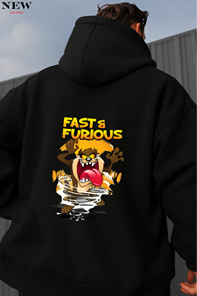 New Shine سويت شيرت مطبوع عليه Fast Furious