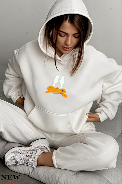 New Shine Hanorac cu imprimeu de rață