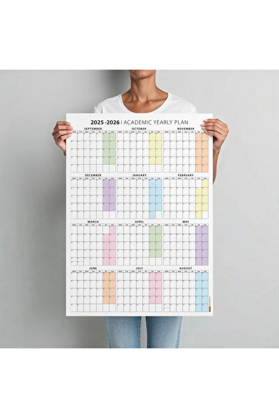 bi'aldım 2025-2026 Akademik Duvar Takvimi, Eylül Başlangıçlı Takvim, Akademik Planlayıcı Takvim, Akademik Yıl